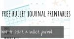 bullet journal setup | how to start a bullet journal the easy way (free 2020 bujo printables)