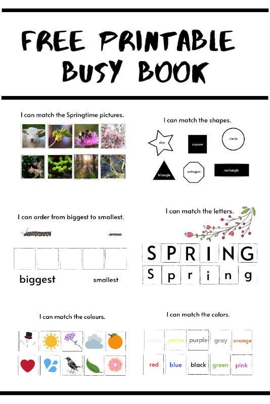 Busy Book Toddler, Preschool Busy Binder Printable, My First Busy Book, 12  Activity Sheets for Kids, Kindergarten Busy Book, Quiet Book - Worksheet  Cart